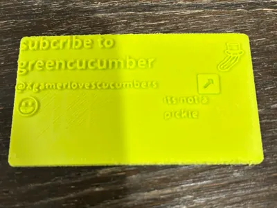 green cucumber card