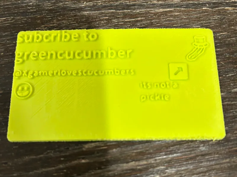 green cucumber card