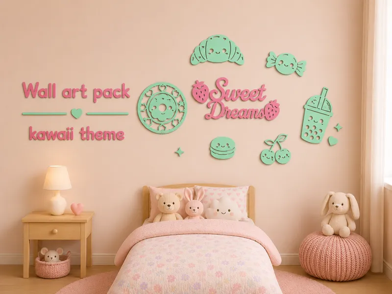 Wall art set : Kawaii theme