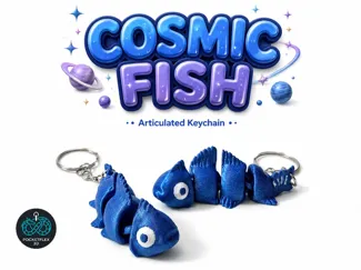 Flexi Cosmic Fish - Keychain / Toy