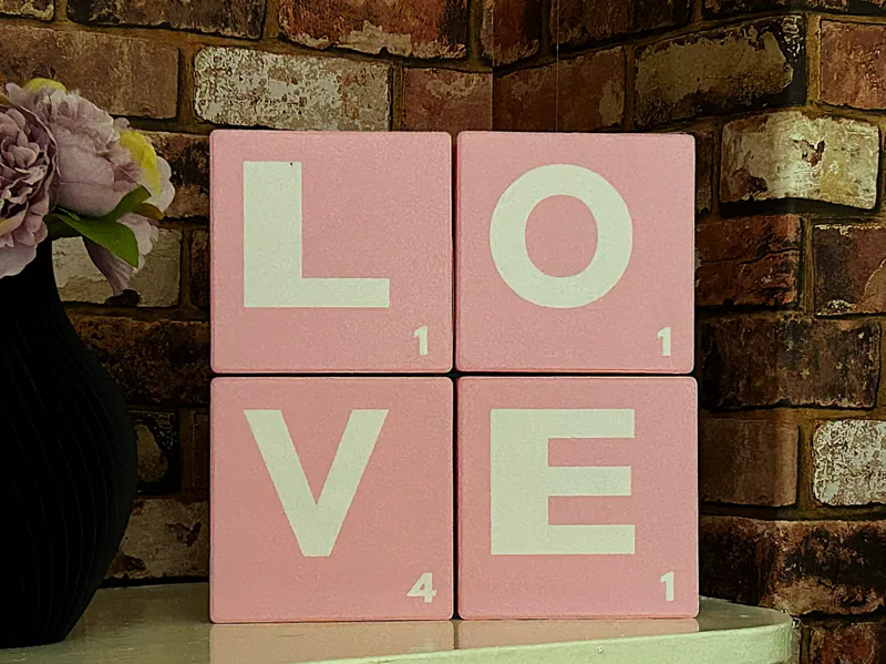 LOVE Scrabble-Inspired Tile Decor