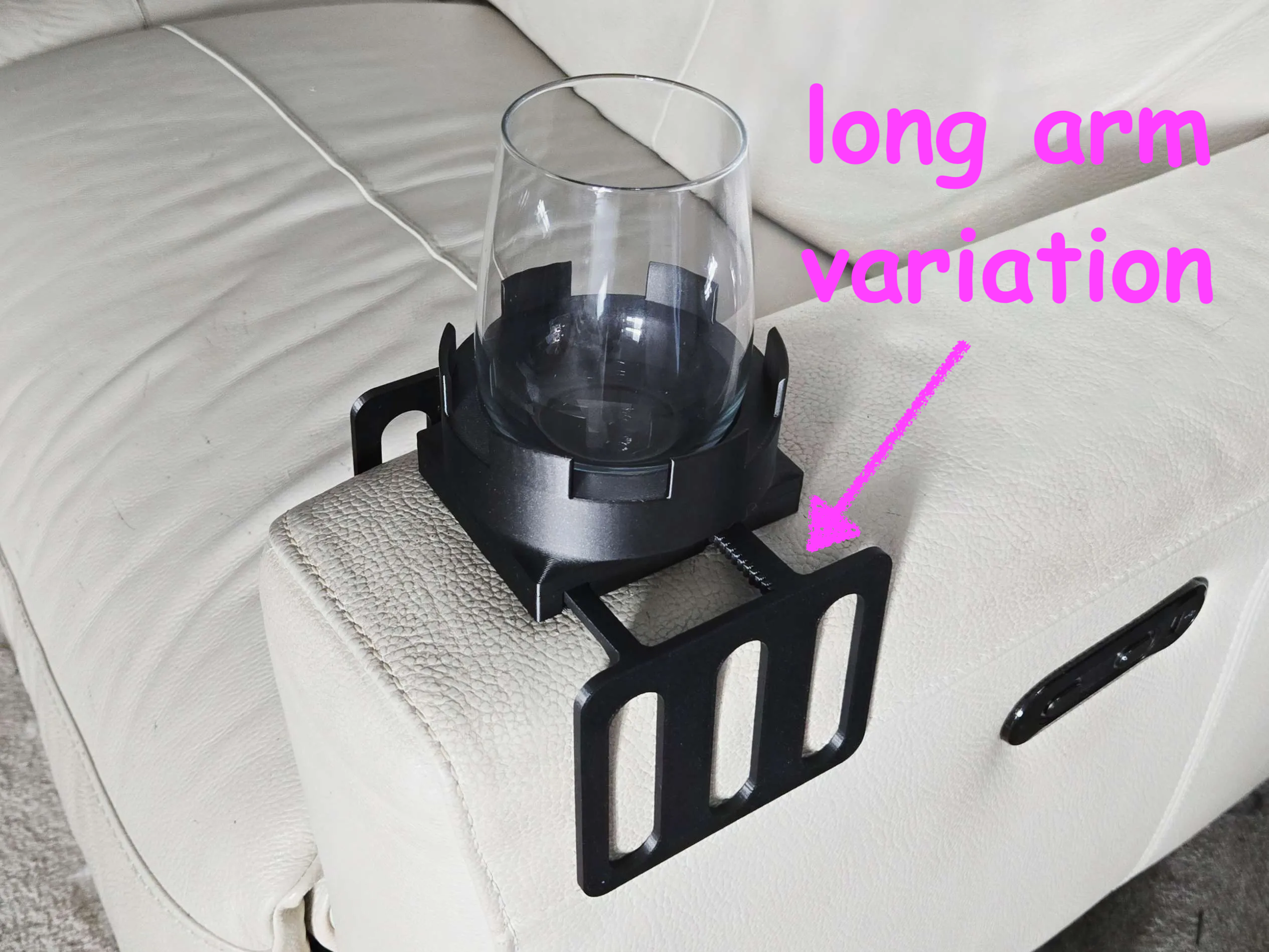 Miniatura 2 do modelo 3D Couch Cupholder / Tray - Adjustable & Modular!