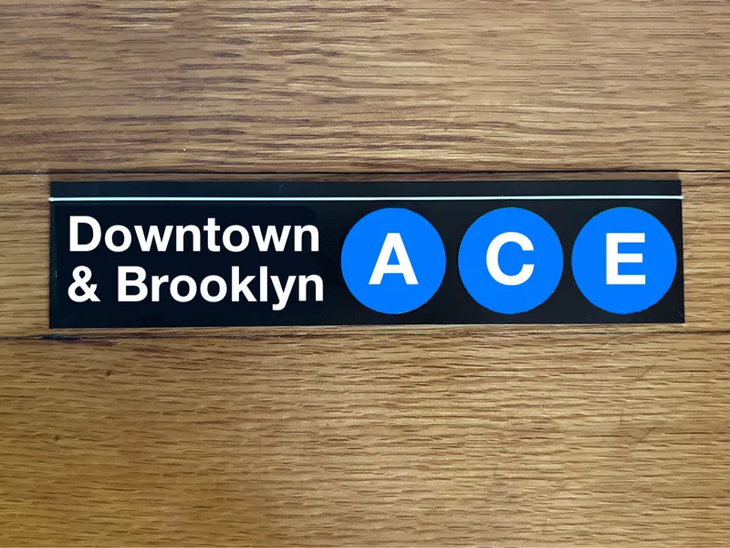 New York City Subway Downtown & Brooklyn A C E