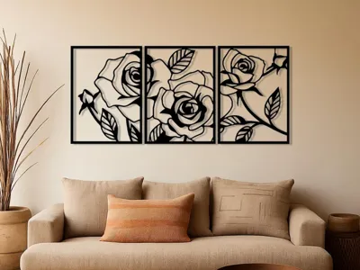 flower frame wall decoration