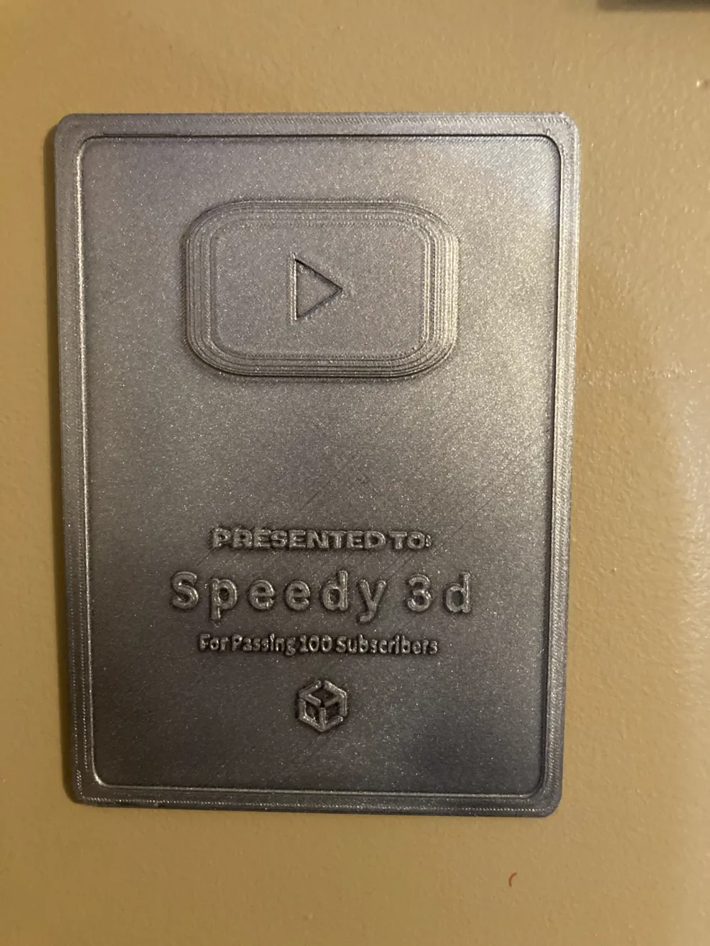 Customizable YouTube Plaque by Speedy 3d MakerWorld