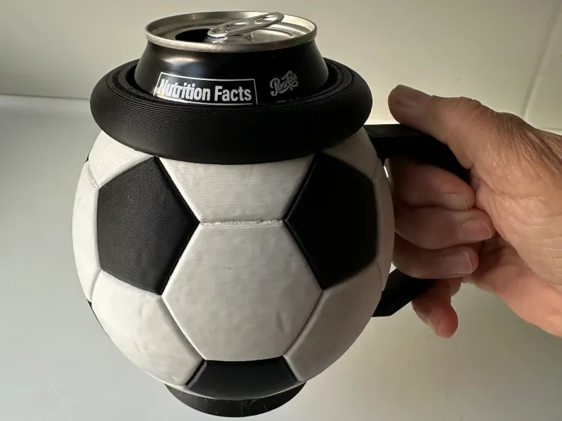 soccer can mug