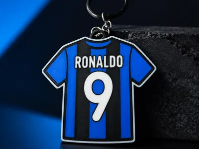Ronaldo #9 jersey keychain