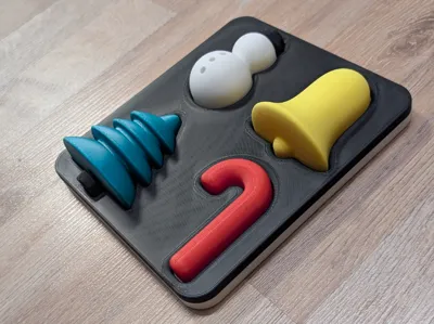 High Contrast Puzzle for Toddlers (Christmas)