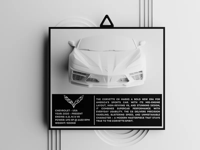 Corvette C8 Car Wall Art