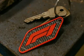 Formula One Inspired Keychain – 3D Textured