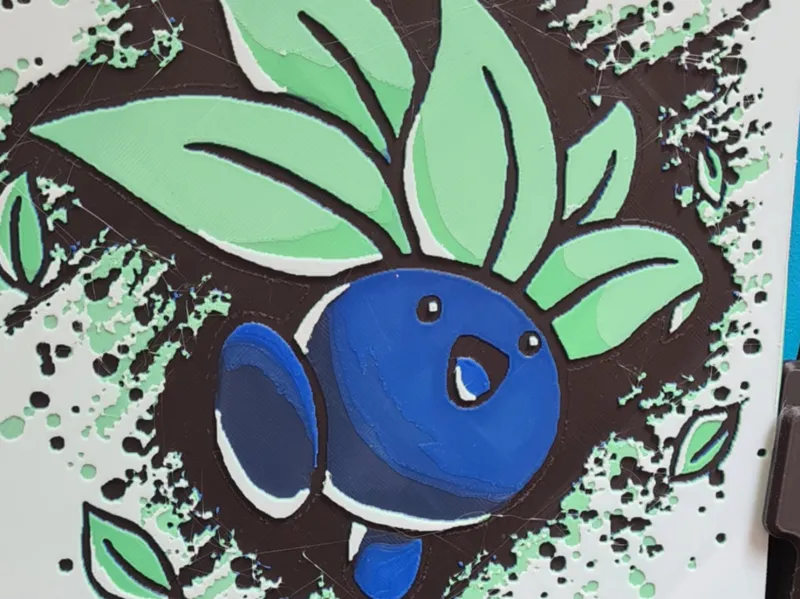 Oddish graffiti Pokemon Hueforge 