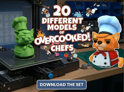 20 Different Overcooked! Chef Models