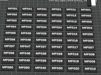 TV Identification Labels MF001–MF300