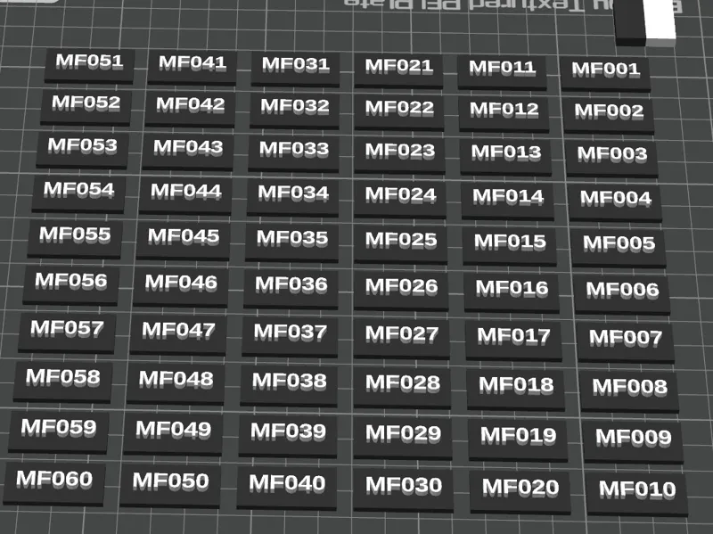 TV Identification Labels MF001–MF300