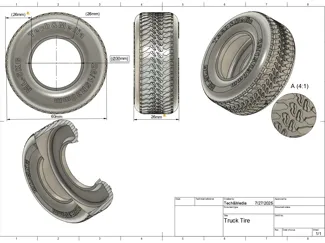 Truck tire TPU 95A (Soft)