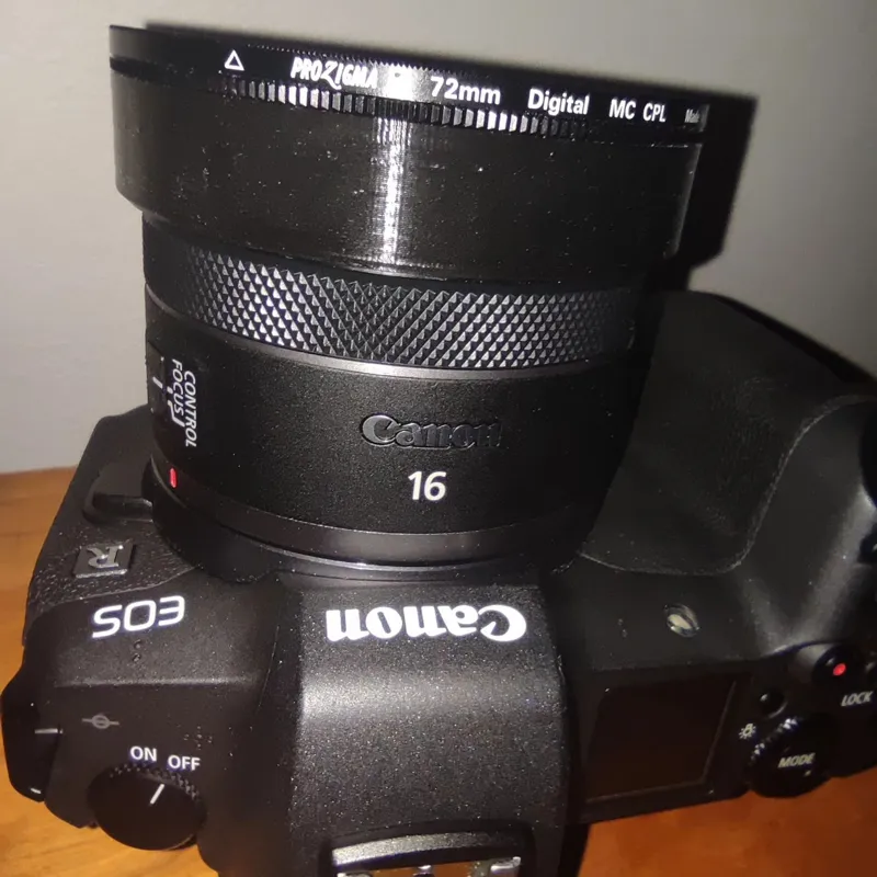 Canon RF 15 adapter for 72mm ProZigma polar filter