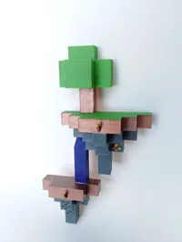 Îles flottantes Minecraft — porte-clés mural — photo 2