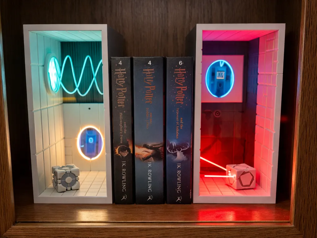 Portal Bücherregal-Nische mit funktionierenden Portalen – Kostenloses ...