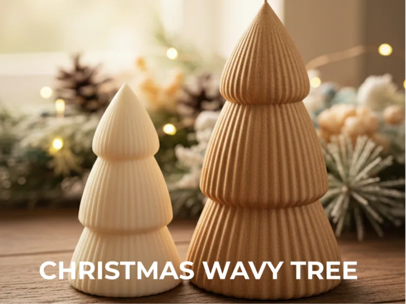 Christmas Tree - modern wavy organic sculpture