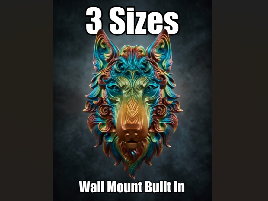 Modern Wolf Head Wall Art Dog German Shepard