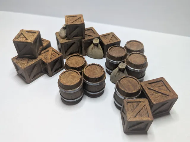 Wooden Crates and Barrels