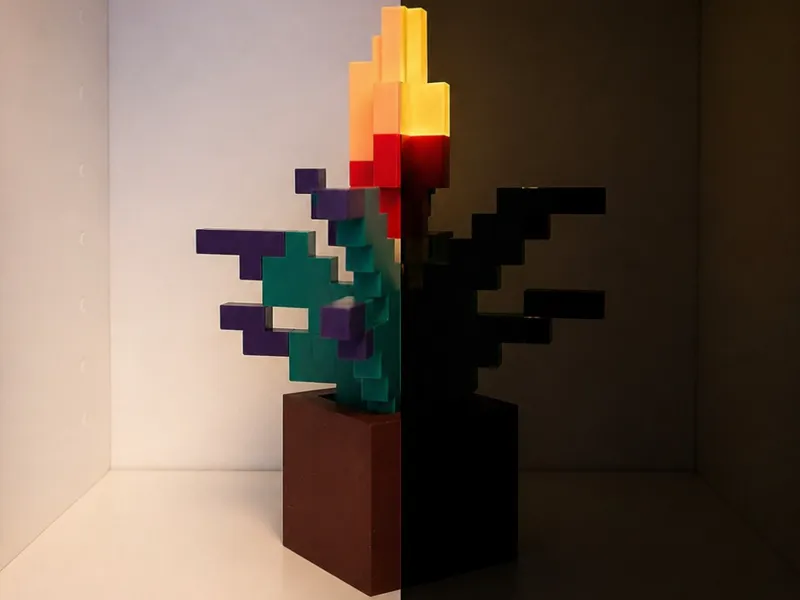 Minecraft Torch Flower in pot - no AMS & AMS