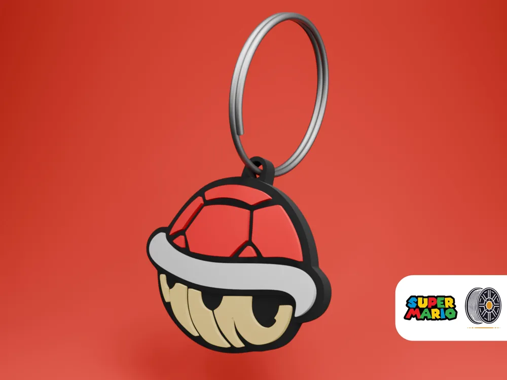 Mario Shell Keychain Koopa Shell | Mario Keychain Series by Mike.stl MakerWorld: Download ...