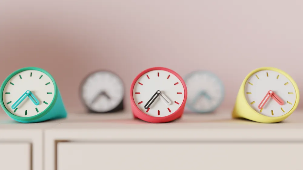Desktop Clock. Modular Modern Small Clock Kit by Abstractia Design ...