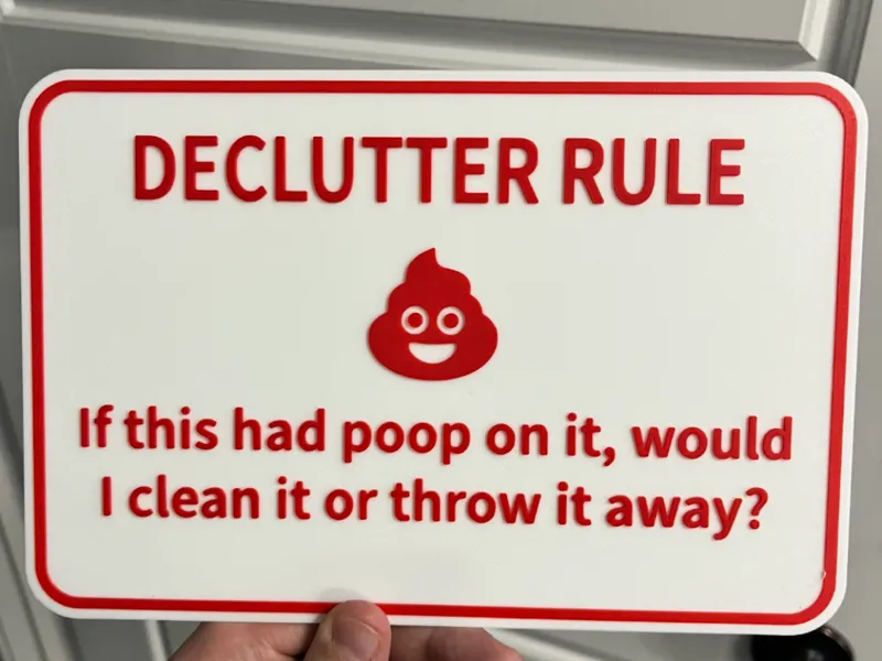 The Declutter Rule Sign