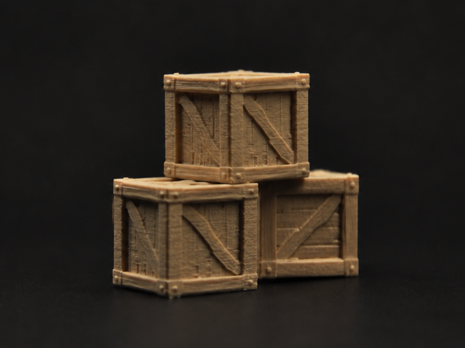 Realistic Wooden Crate - DND Miniature Terrain