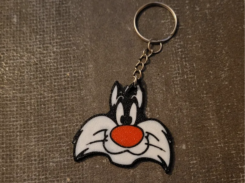 Portachiavi / magnete di Gatto Silvestro