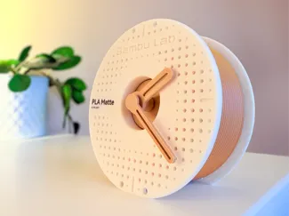Bambu Spool Mini Clock