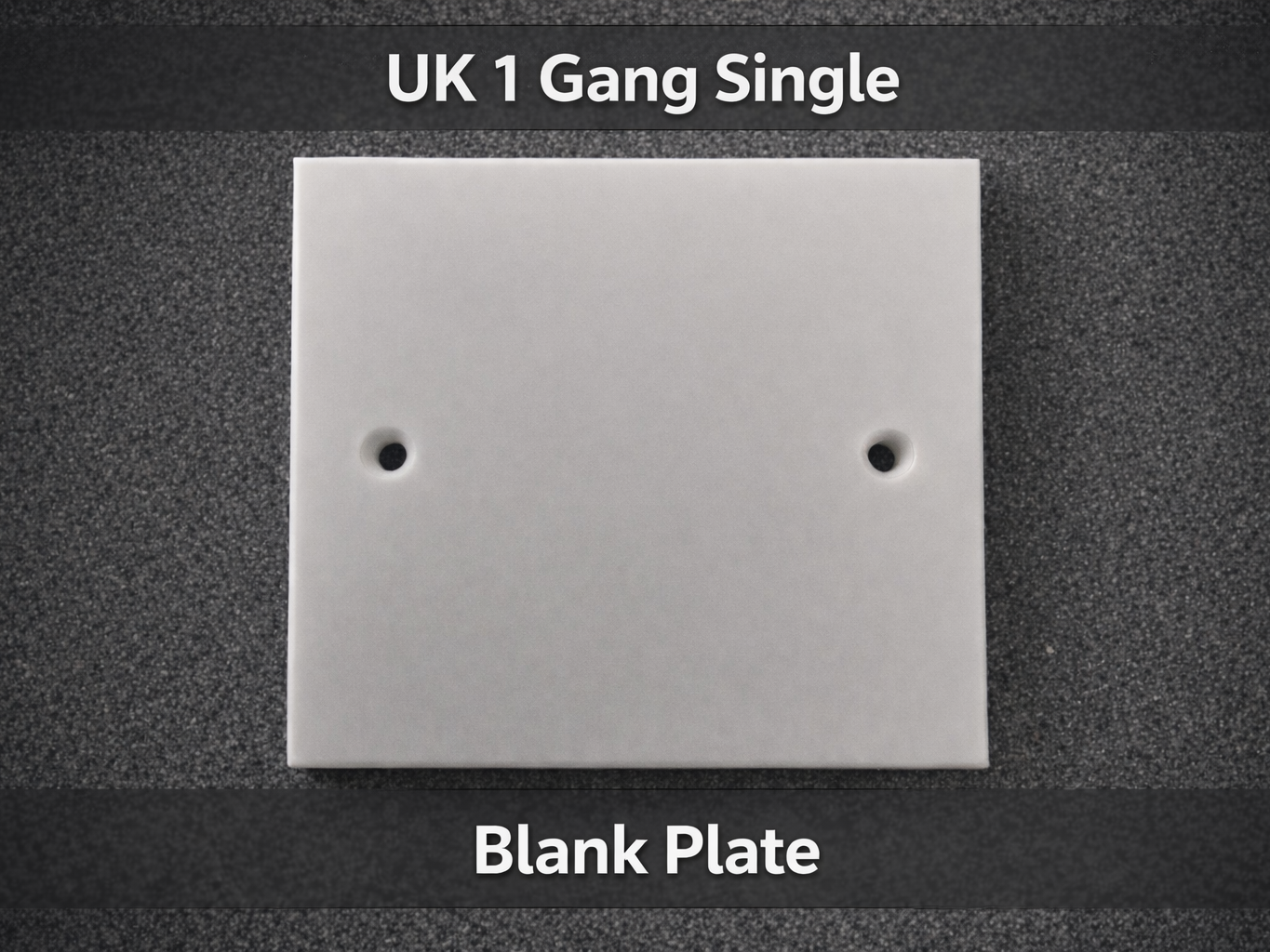 UK  Standard 1 Gang Single Blank Plate