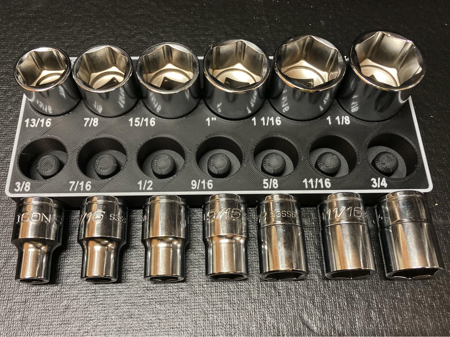 ICON 1/2" SAE Shallow Socket Holder Gridfinity