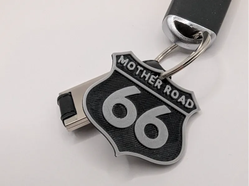 Mother Road Keychain Route 66 inspired