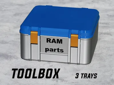 FlexiBox - modular toolbox with trays