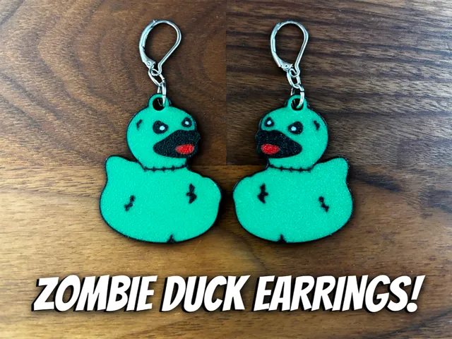 Zombie Duck Halloween Earrings! | Keychain