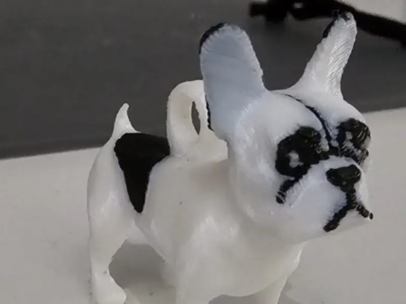 cute minature frenchie keychain