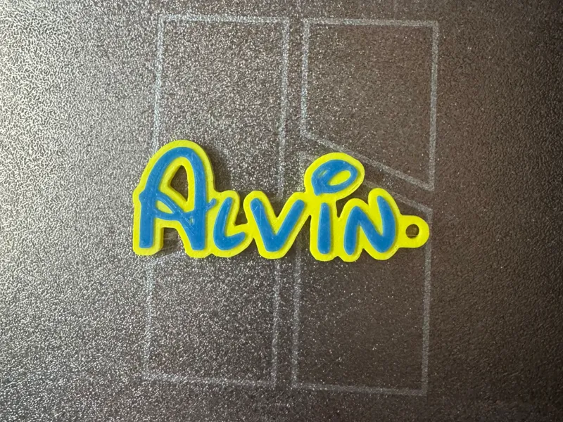 llavero nombre alvin letras disney