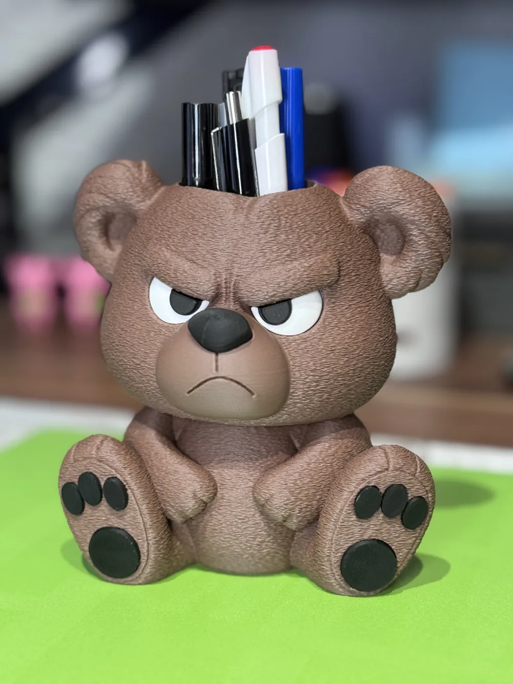 Brummbär Pen Holder -NO AMS Version - Free 3D Print Model - MakerWorld