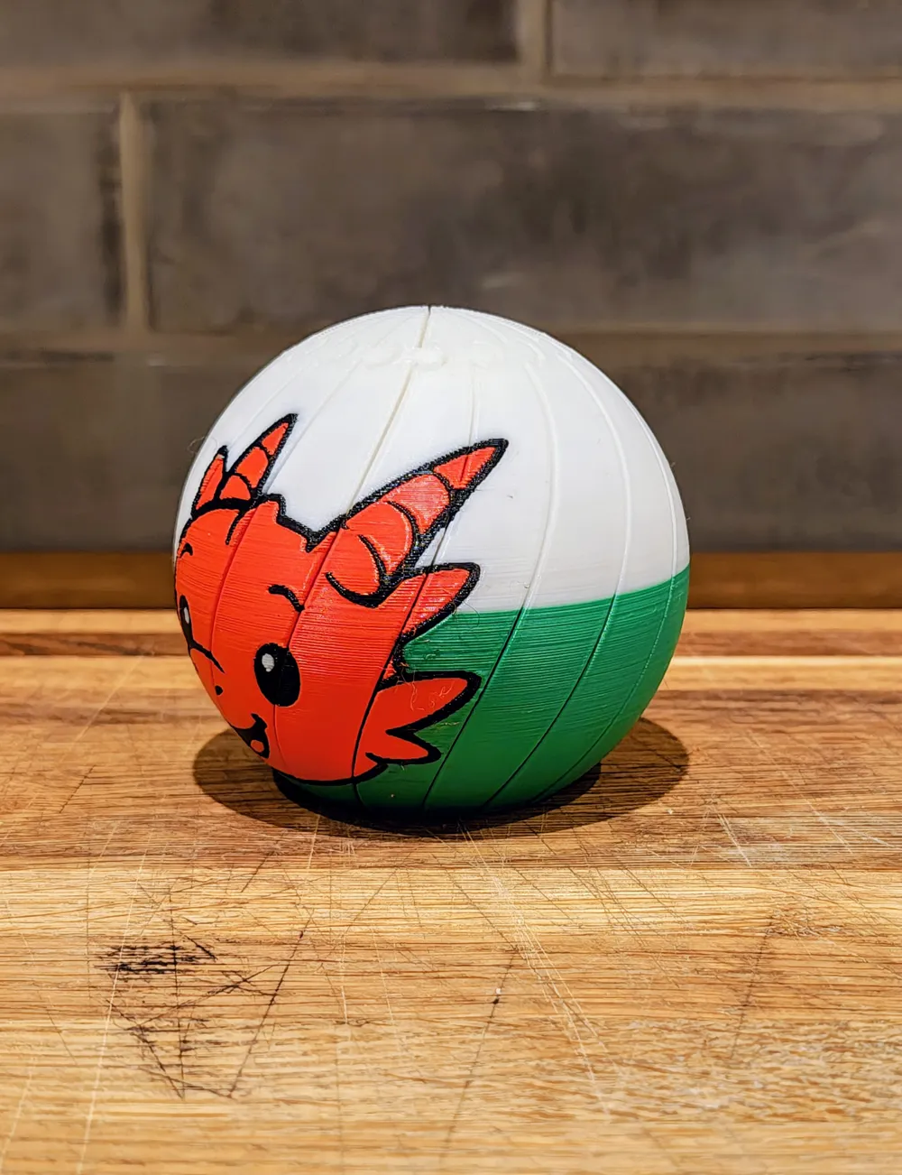 Welsh Dragon fidget ball - Free 3D Print Model - MakerWorld