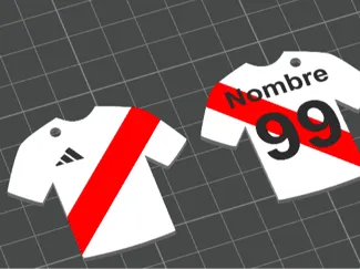 Llavero Camiseta Franja Roja