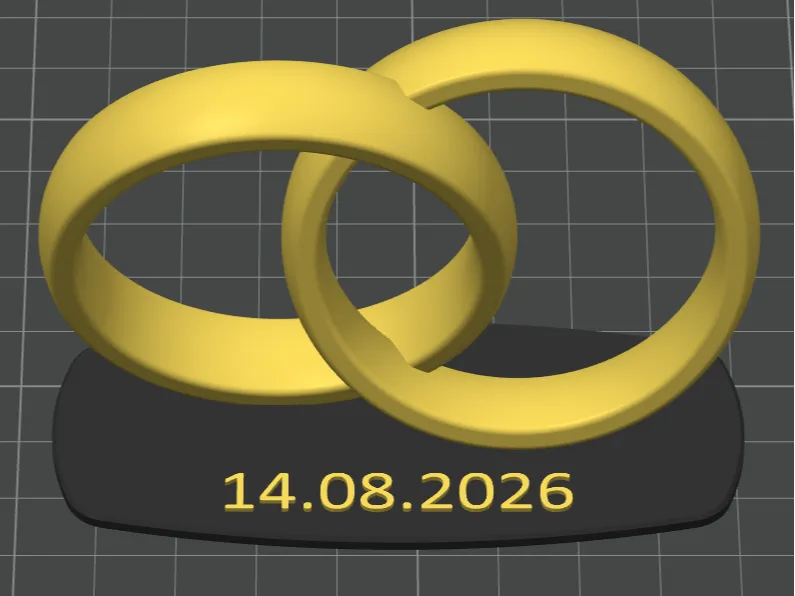Eheringe Modell / Geschenk Hochzeitstag