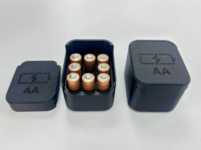 Sleek 12-Slot AA Battery Organizer & Storage Box