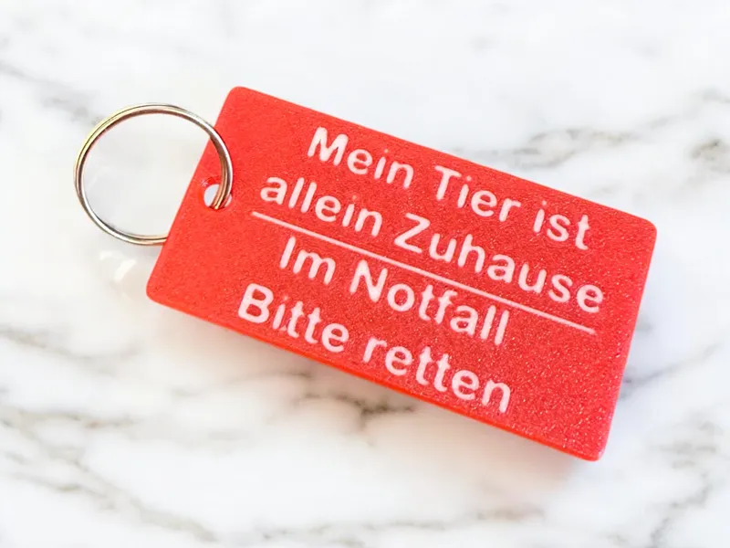 Notfall Tierrettung Schlüsselanhänger