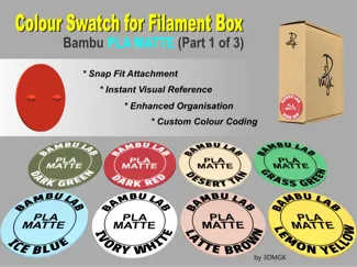 Filament Box Swatch - Bambu PLA MATTE Part 1