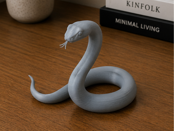 Snake Figurine | Minimalist Reptile Desk Decor
