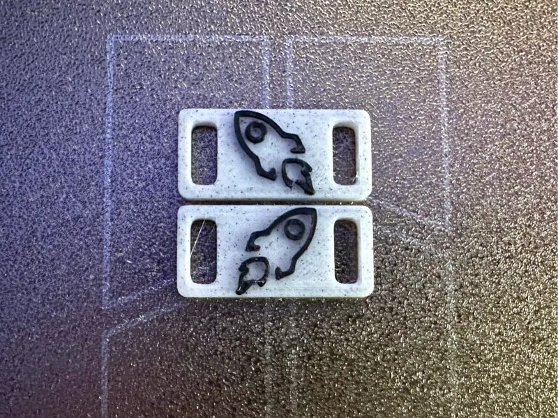Space rocket shoe charms