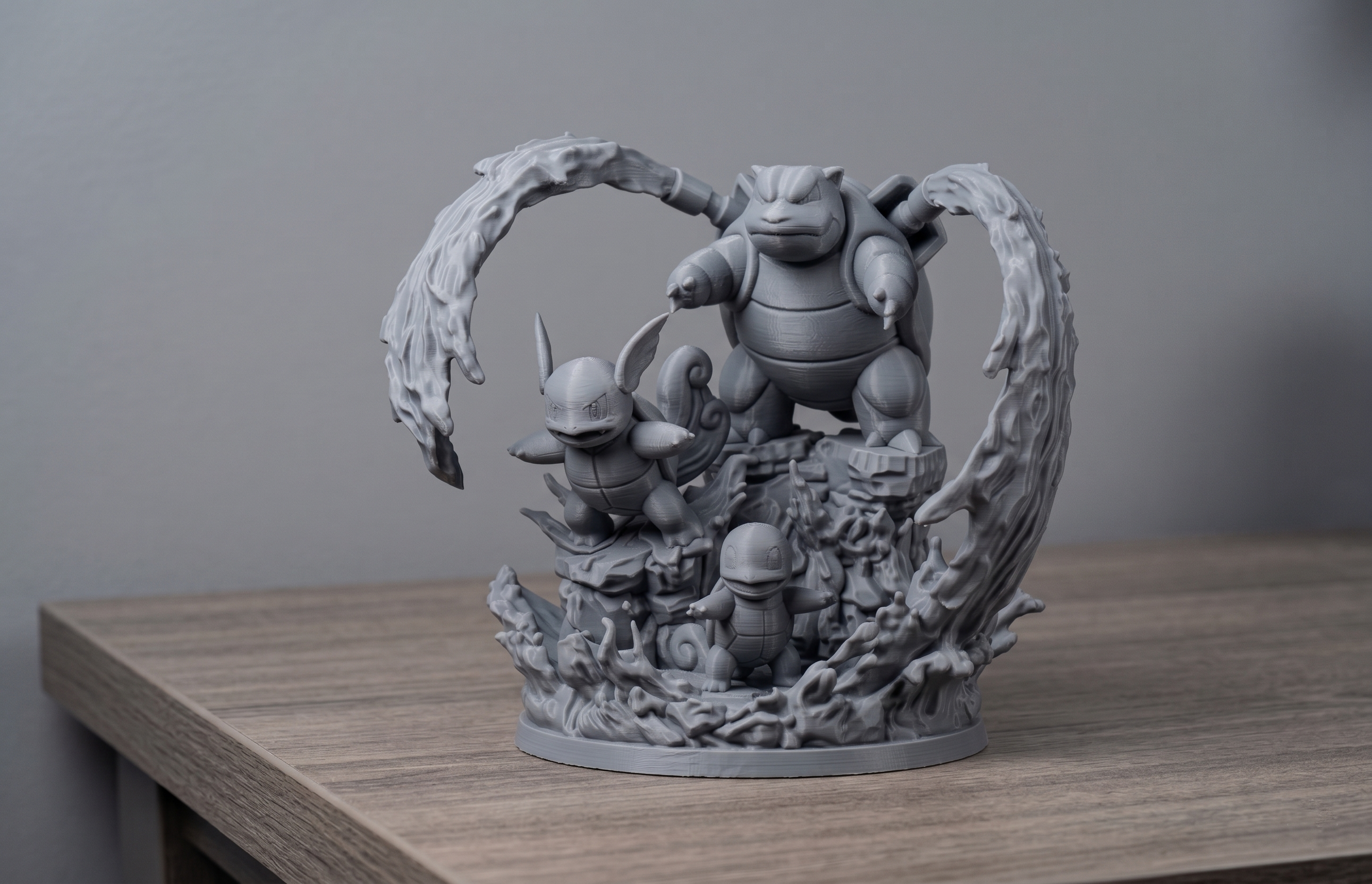 Miniatura 1 do modelo 3D Squirtle Evolution Diorama