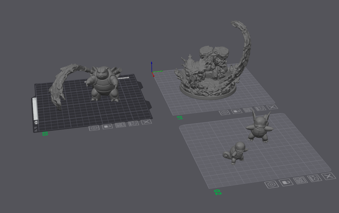 Miniatura 2 do modelo 3D Squirtle Evolution Diorama